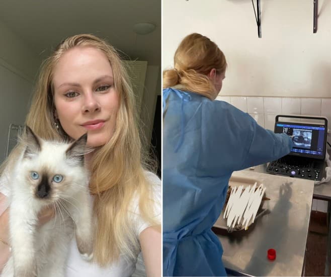 Nadia Iversen, der er dyrlægestuderende