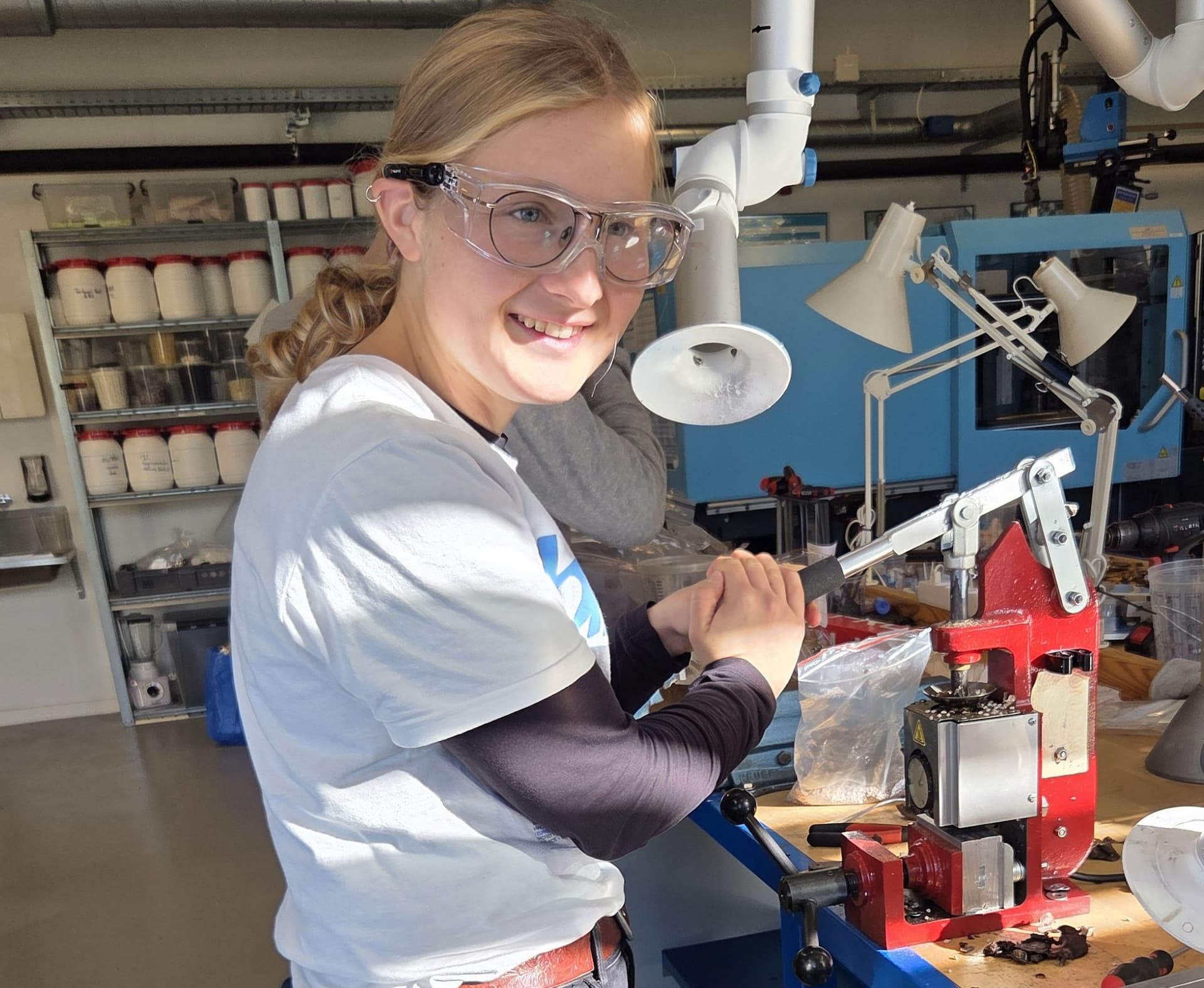 Maren Bohl i laboratoriet.