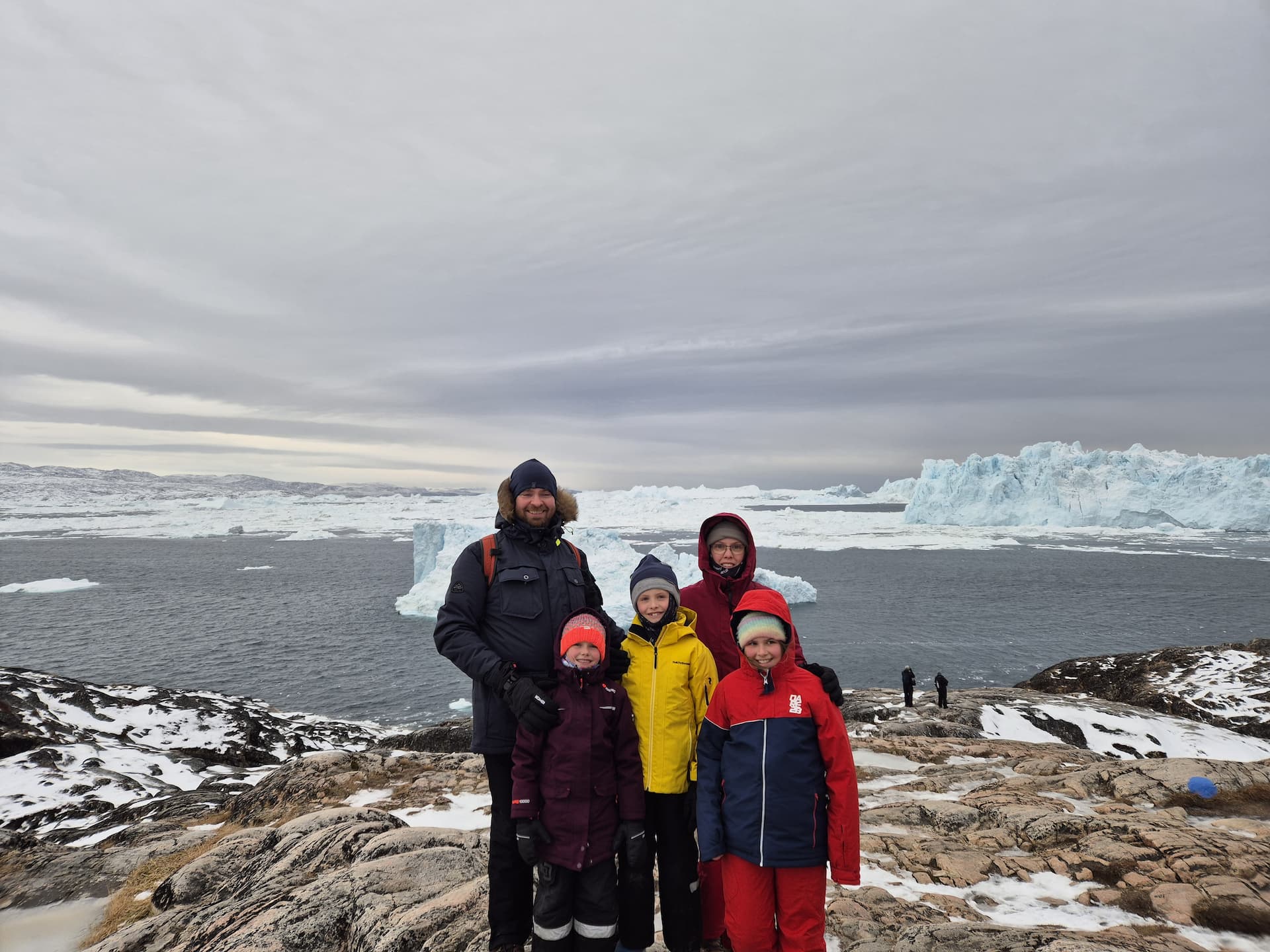 Line og Peter og deres børn i Grønland