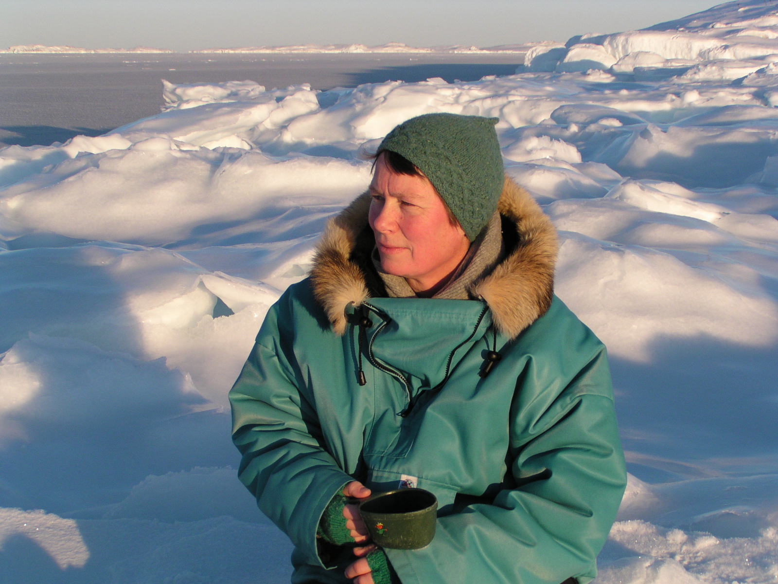 Inge Mortensen i den grønlandske natur