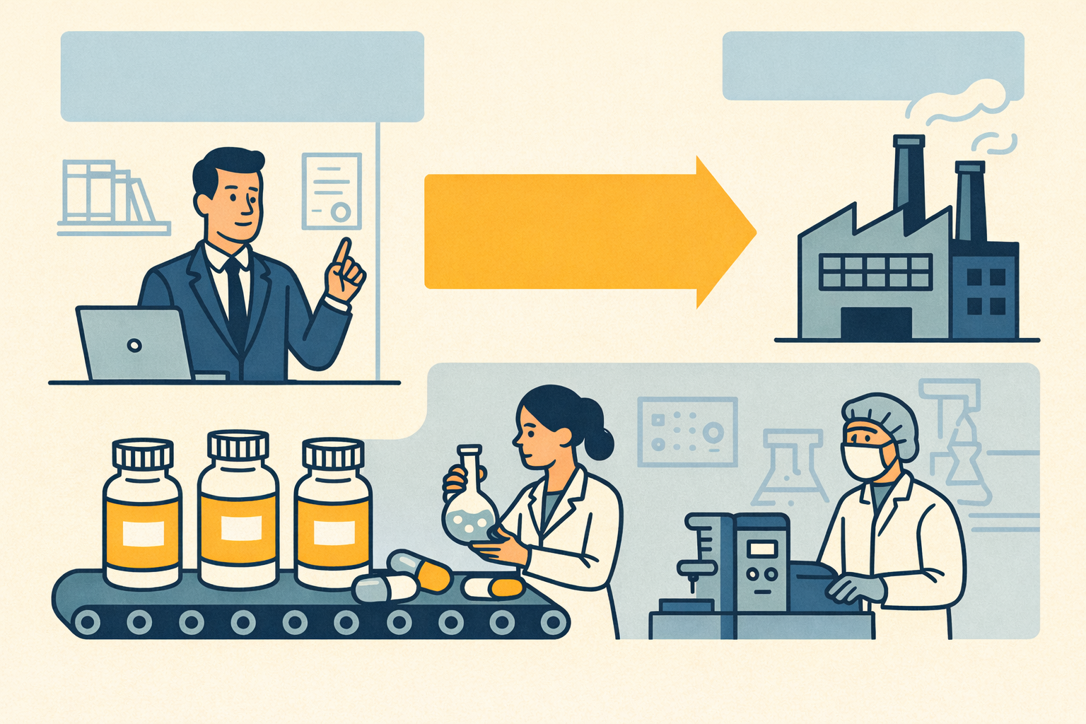 Illustration af Contract Manufacturing Organisation – CMO 