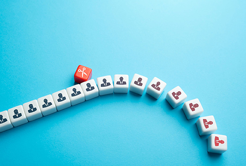 Illustration of cutbacks