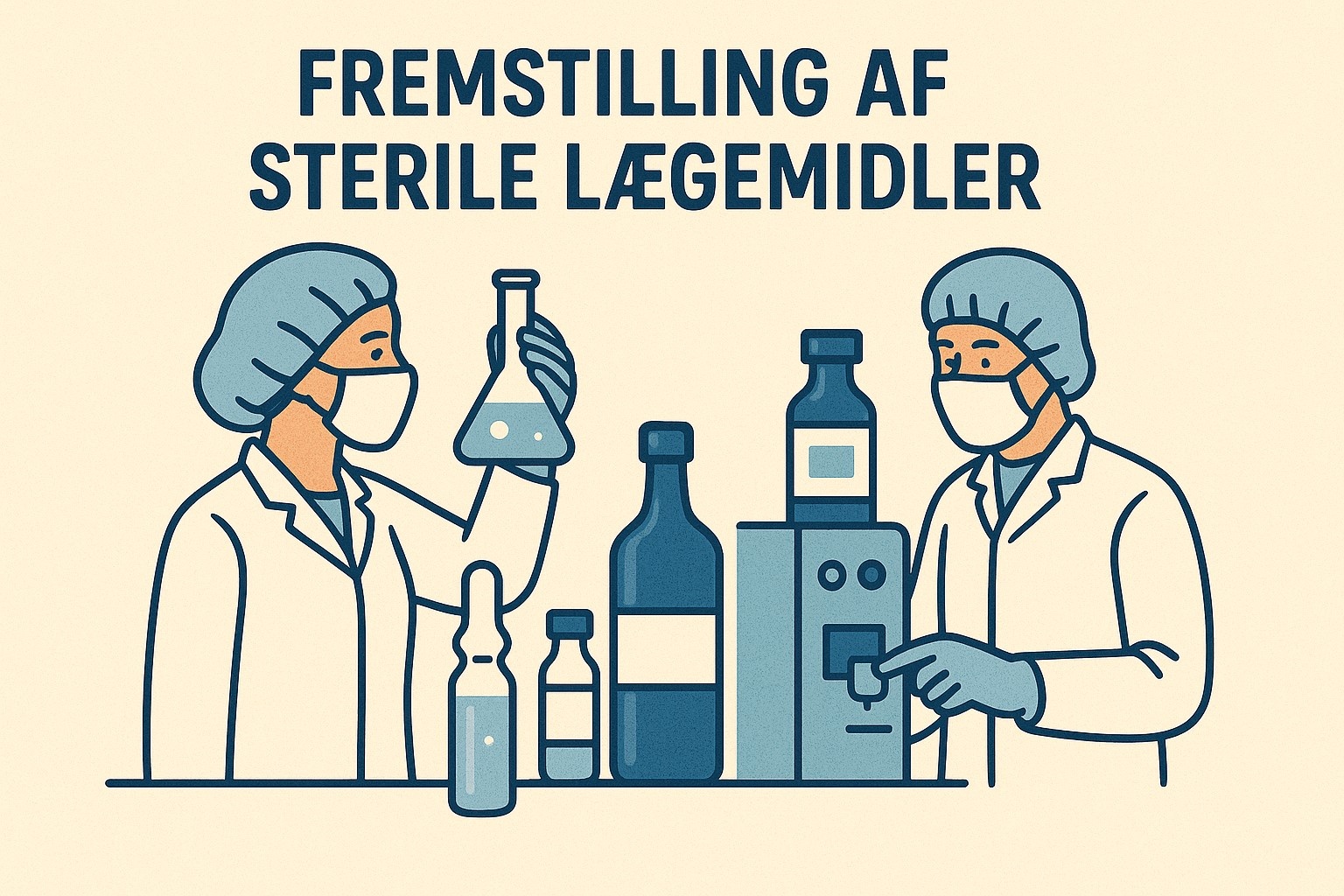 Illustration af fremstilling af sterile lægemidler