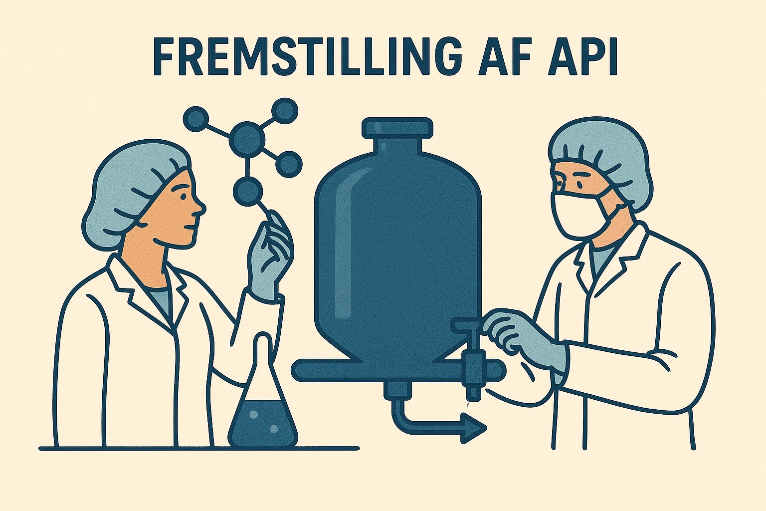 Illustration af fremstilling af API
