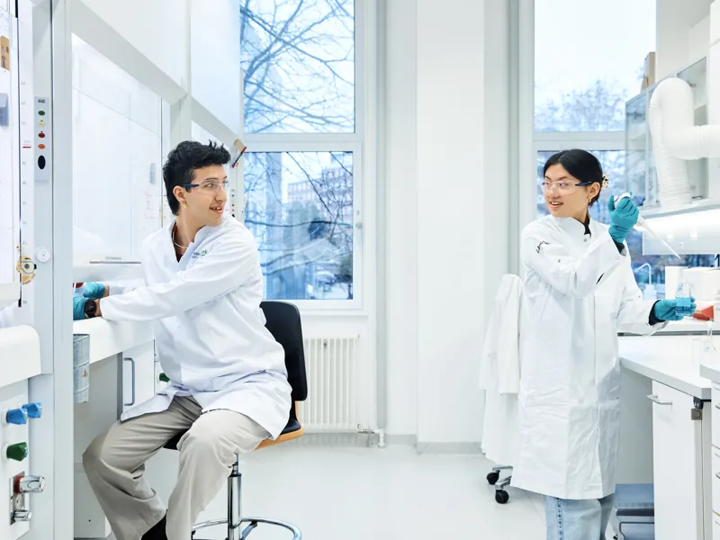 Students sitting in lab