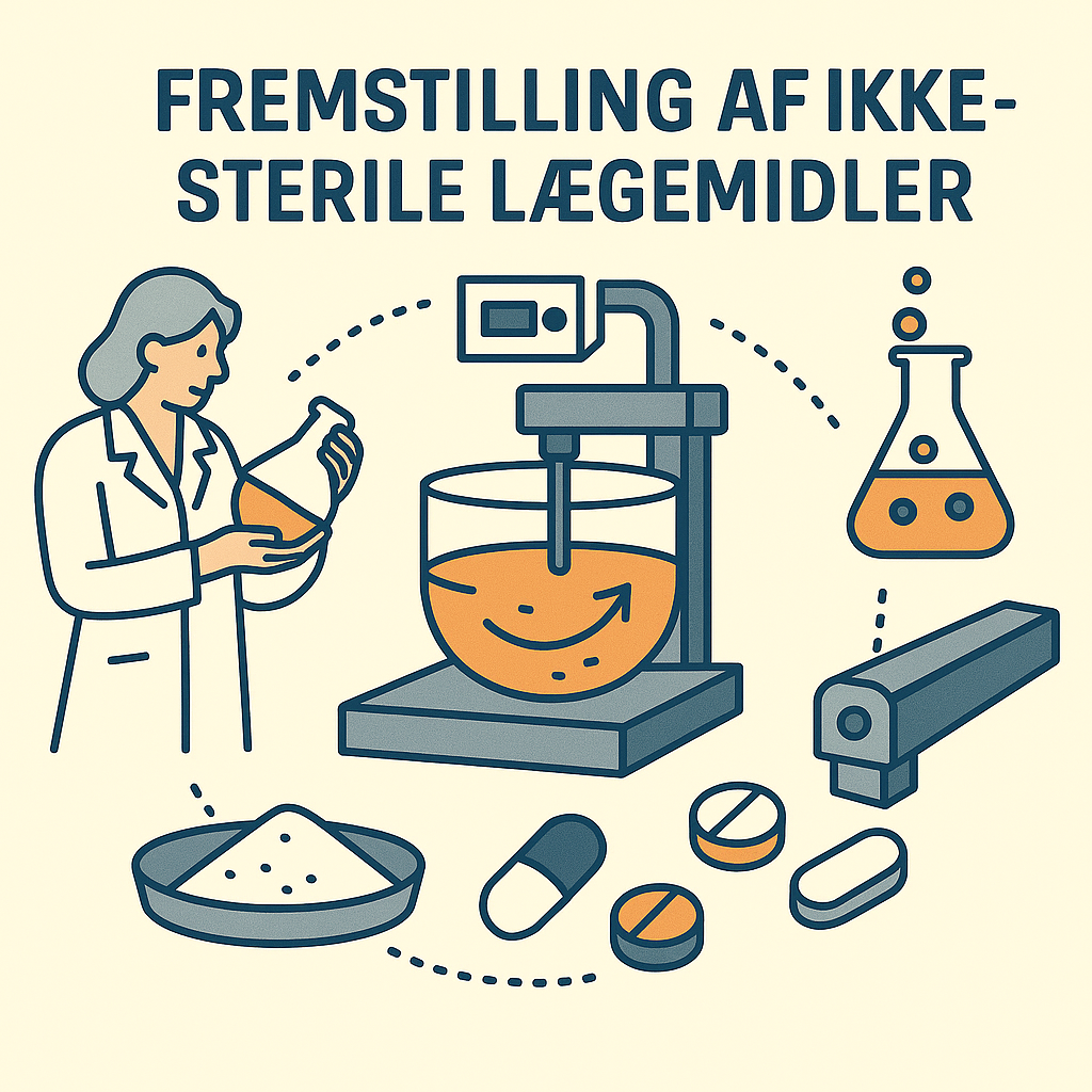 Illustration af fremstilling af ikke-sterile lægemidler